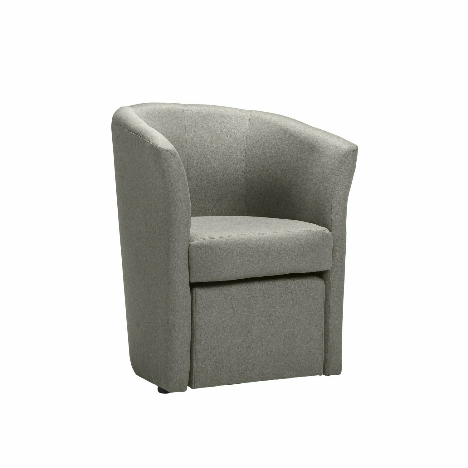 FORINVEST - Poltrona in tessuto con pouf Djerba Savana Grigio - h76x63,5x62,5 cm